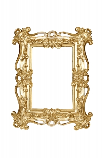 Gold carved picture frame