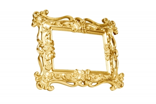 Gold carved picture frame