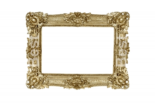 Gold carved picture frame