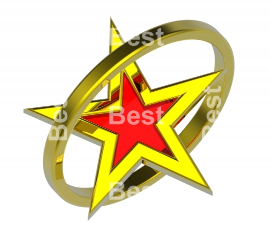 Gold star in a gold circle