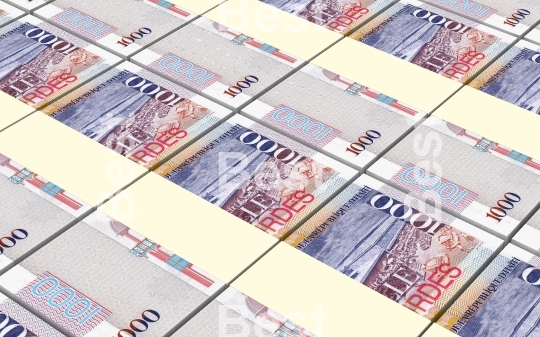 Haitian gourde bills stacked background