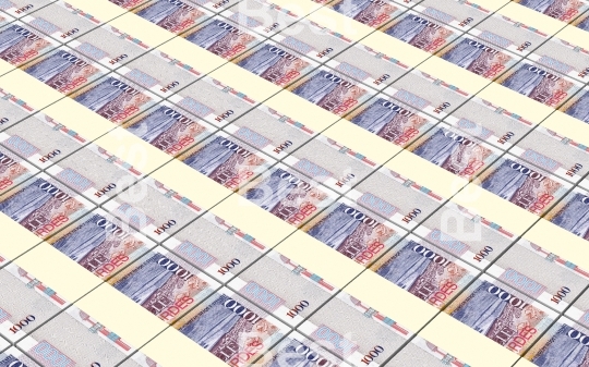 Haitian gourde bills stacked background