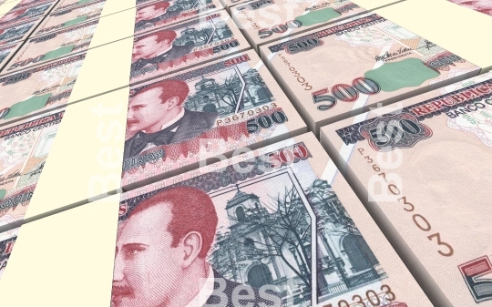 Honduras lempira bills stacks background