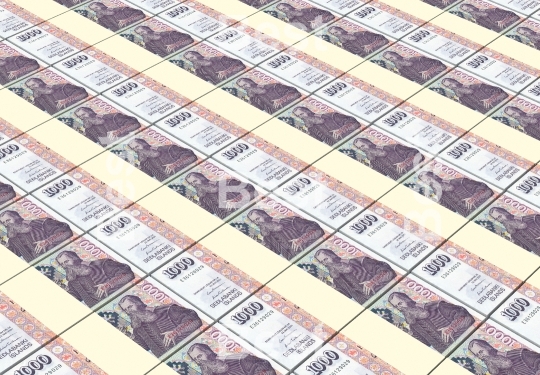 Icelandic krona bills stacks background