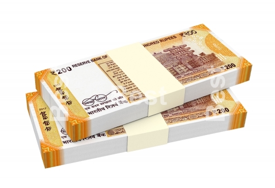 India Rupee isolated on white background