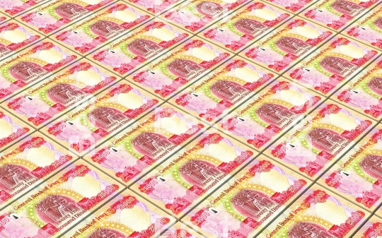 Iraqi dinars bills stacked background