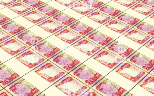 Iraqi dinars bills stacked background