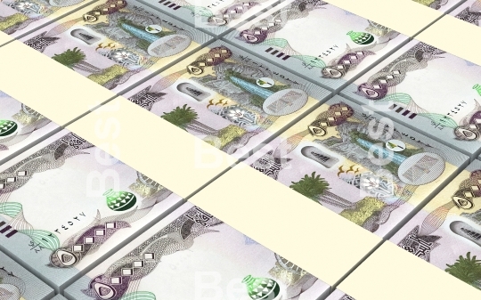 Iraqi dinars bills stacked background