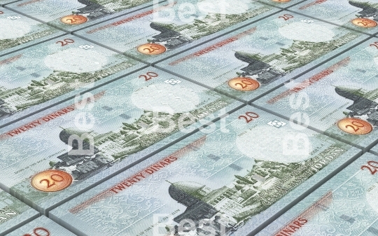 Jordanian dinars bills stacked background