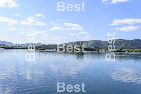 Lagoon in Butrint archeological site, Albania. 