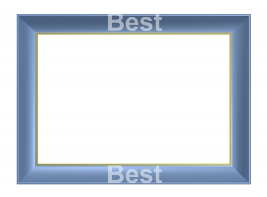 Light blue frame isolated on white background. 