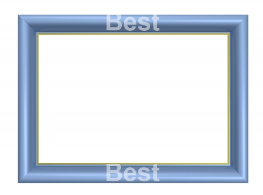 Light blue frame isolated on white background. 