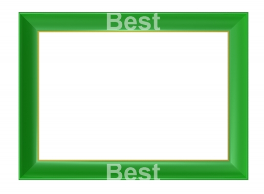 Light green frame isolated on white background.