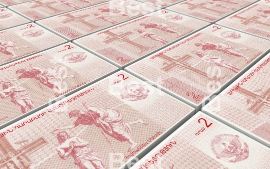 Nagorno karabakh dram bills stacks background