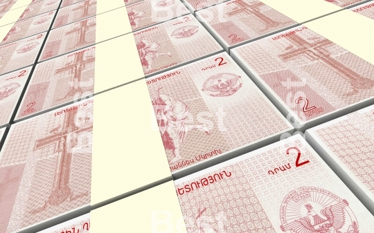 Nagorno karabakh dram bills stacks background