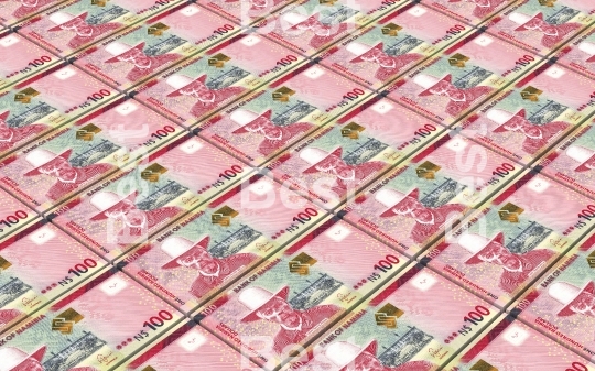 Namibian dollars bills stacked background