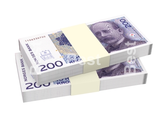 Norwegian krone isolated on white background