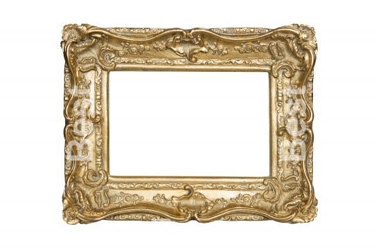 Old gold heart picture frame