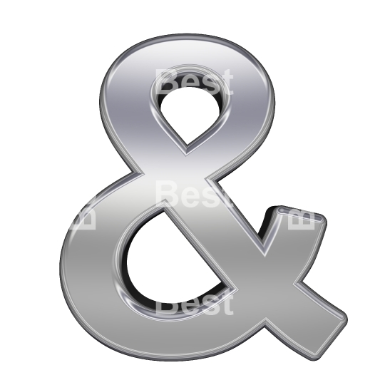 One letter from chrome alphabet set