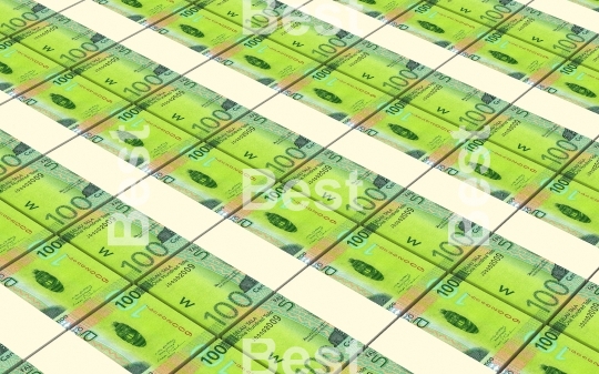 Samoan tala bills stacks background