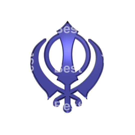 Saphire sikhism symbol. 