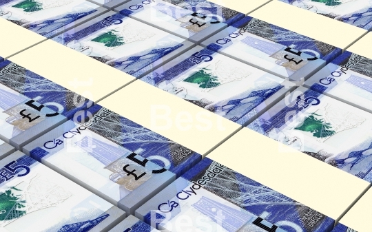 Scotland pound bills stacks background