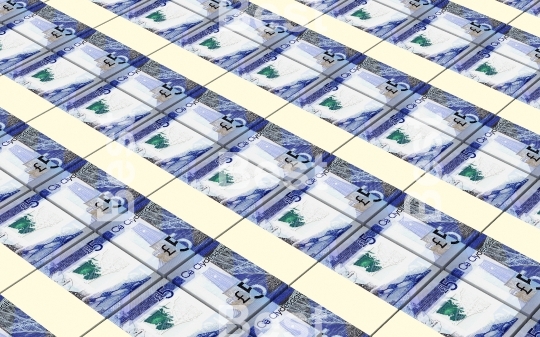 Scotland pound bills stacks background