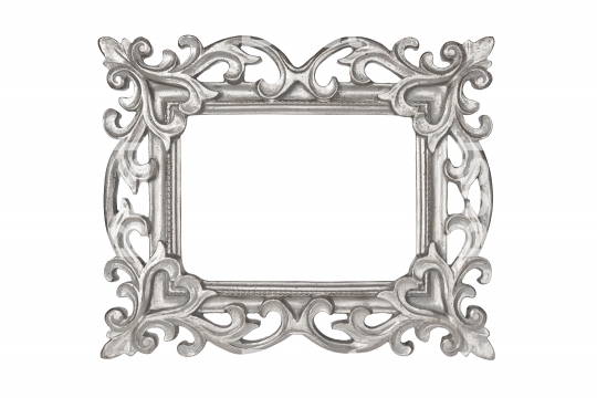 Silver carved picture frame