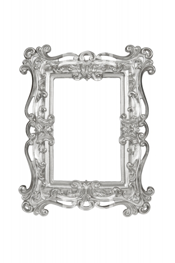 Silver carved picture frame