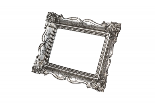 Silver carved picture frame