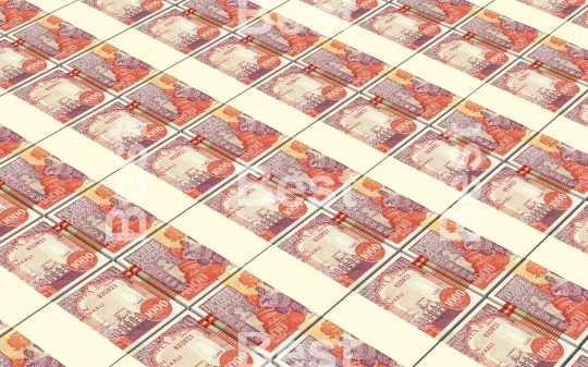 Somalian shilings bills stacked background