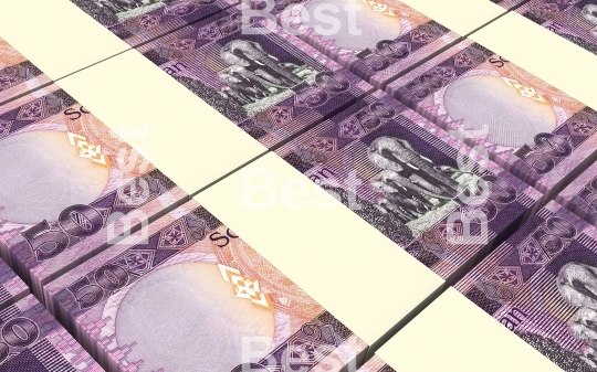 South Sudanese pounds bills isolated on white background