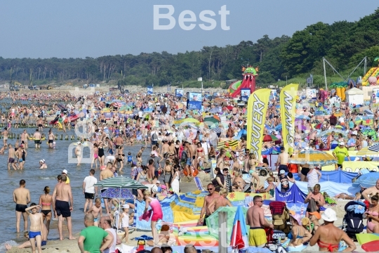 Summer beach in Ustka