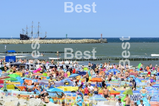 Summer beach in Ustka