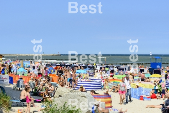 Summer beach in Ustka