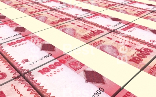 Tanzanian shilling bills stacks background