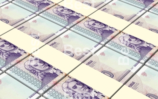 Transnistrian ruble bills stacks background