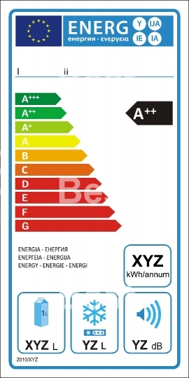 Refrigerator machine new energy rating graph label 